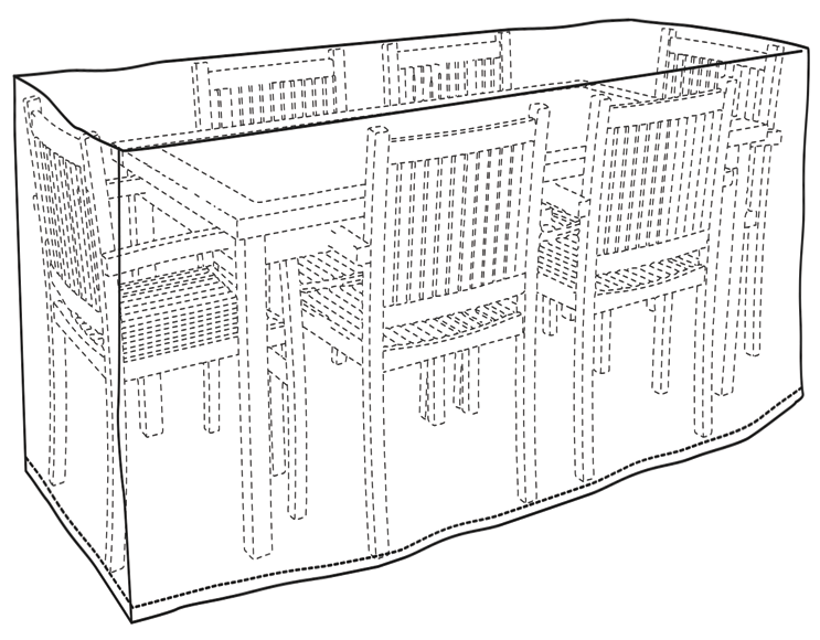 Storage for furniture sets, garden table and chairs